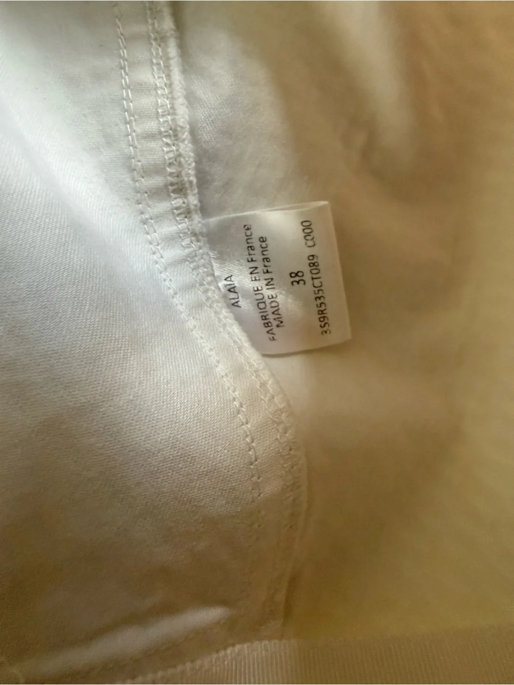 Alaia White Textured Sleeveless Fit-and-Flare Dress - Picture 4 of 4